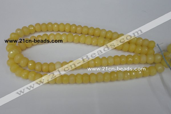 CCN151 15.5 inches 8*12mm faceted rondelle candy jade beads
