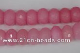 CCN152 15.5 inches 8*12mm faceted rondelle candy jade beads