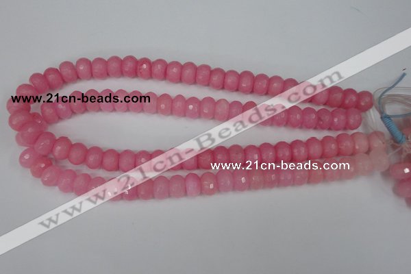 CCN152 15.5 inches 8*12mm faceted rondelle candy jade beads