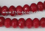 CCN153 15.5 inches 8*12mm faceted rondelle candy jade beads