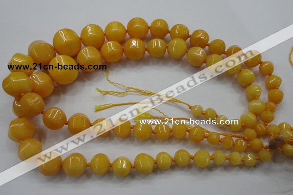 CCN1532 15.5 inches 8*8mm - 20*20mm pumpkin candy jade beads