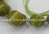 CCN1542 15.5 inches 10*14mm - 20*25mm twisted tetrahedron candy jade beads