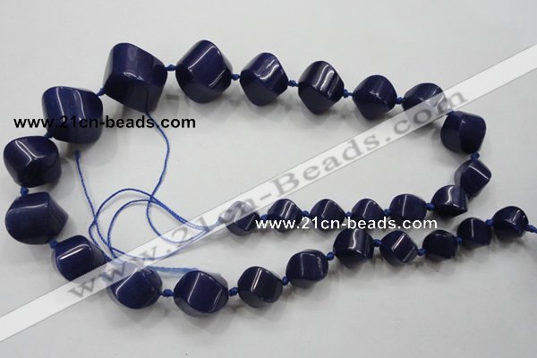 CCN1543 15.5 inches 10*14mm - 20*25mm twisted tetrahedron candy jade beads