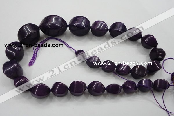 CCN1545 15.5 inches 10*14mm - 20*30mm twisted tetrahedron candy jade beads