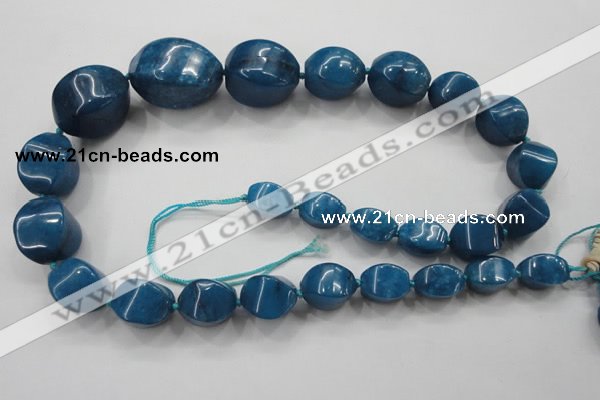 CCN1548 15.5 inches 10*14mm - 20*30mm twisted tetrahedron candy jade beads