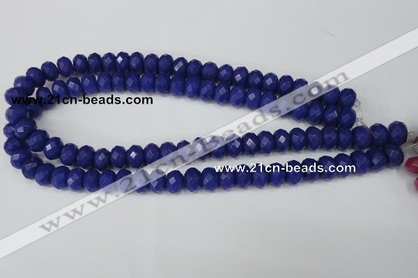 CCN155 15.5 inches 8*12mm faceted rondelle candy jade beads
