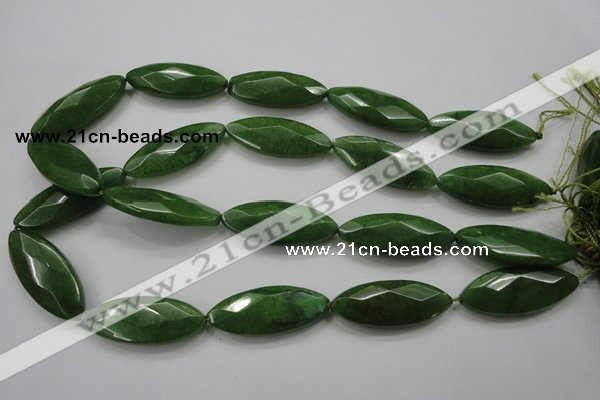 CCN1550 15.5 inches 15*40mm faceted marquise candy jade beads