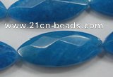 CCN1551 15.5 inches 15*40mm faceted marquise candy jade beads