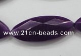 CCN1552 15.5 inches 15*40mm faceted marquise candy jade beads