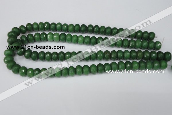 CCN156 15.5 inches 8*12mm faceted rondelle candy jade beads