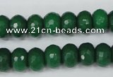 CCN157 15.5 inches 8*12mm faceted rondelle candy jade beads
