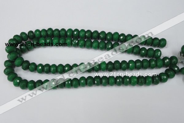 CCN157 15.5 inches 8*12mm faceted rondelle candy jade beads