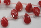 CCN1580 15.5 inches 10*14mm briolette candy jade beads wholesale