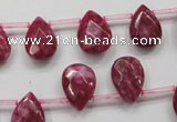 CCN1581 15.5 inches 10*14mm briolette candy jade beads wholesale