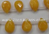 CCN1582 15.5 inches 10*14mm briolette candy jade beads wholesale