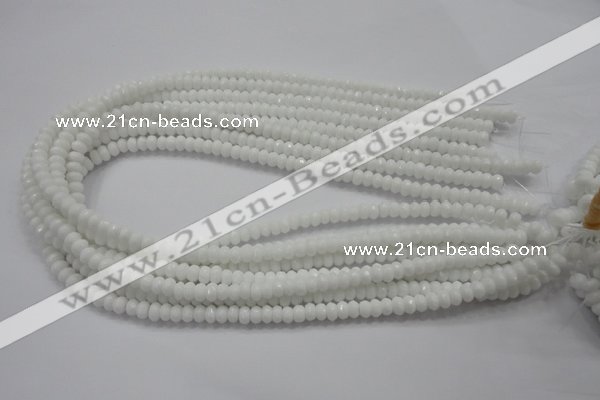 CCN1592 15.5 inches 4*6mm faceted rondelle candy jade beads