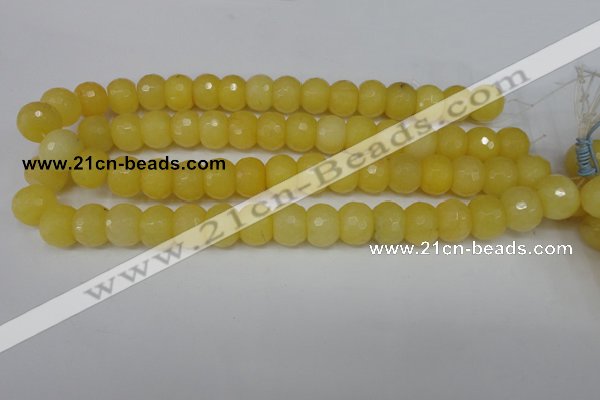 CCN161 15.5 inches 12*16mm faceted rondelle candy jade beads