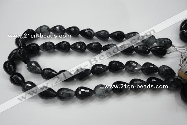 CCN1610 15.5 inches 13*18mm faceted teardrop candy jade beads