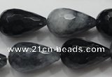 CCN1611 15.5 inches 15*25mm faceted teardrop candy jade beads