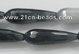 CCN1612 15 inches 10*30mm faceted teardrop candy jade beads