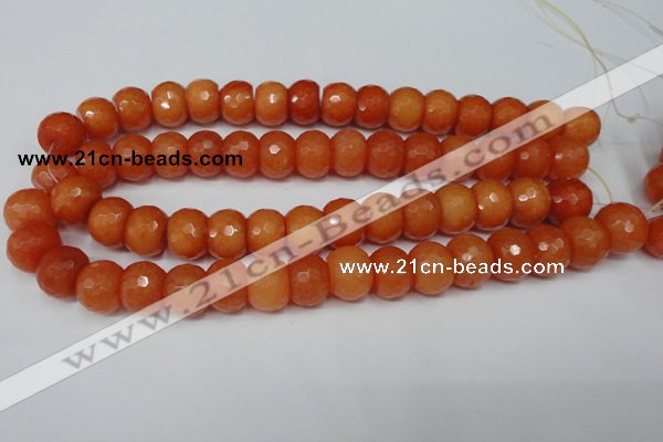 CCN162 15.5 inches 12*16mm faceted rondelle candy jade beads