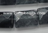 CCN1626 15.5 inches 18*25mm faceted rectangle candy jade beads