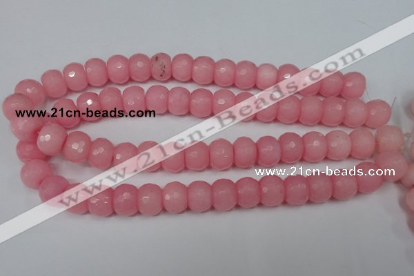 CCN163 15.5 inches 12*16mm faceted rondelle candy jade beads