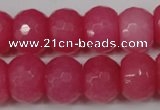 CCN164 15.5 inches 12*16mm faceted rondelle candy jade beads