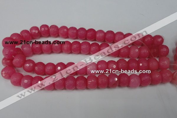 CCN164 15.5 inches 12*16mm faceted rondelle candy jade beads