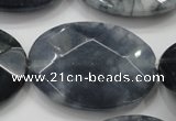 CCN1646 15.5 inches 30*40mm faceted oval candy jade beads