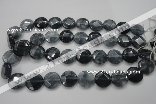 CCN1653 15.5 inches 20mm faceted coin candy jade beads