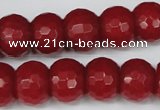 CCN166 15.5 inches 12*16mm faceted rondelle candy jade beads