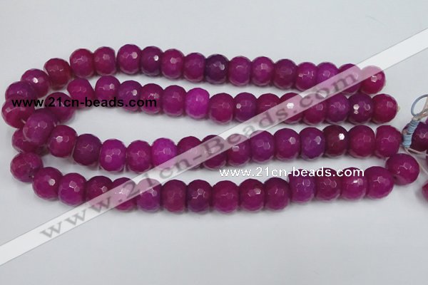 CCN167 15.5 inches 12*16mm faceted rondelle candy jade beads