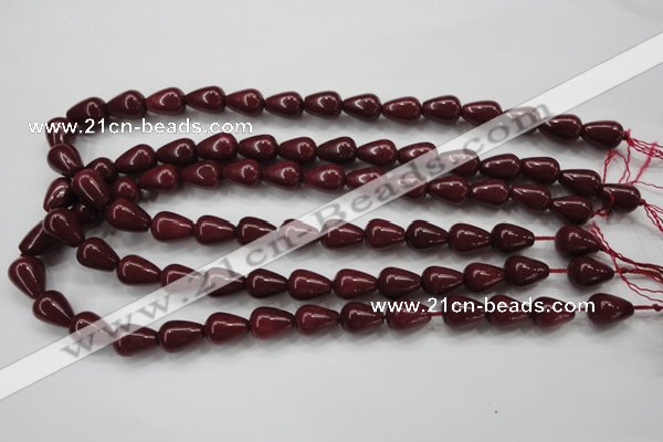 CCN1672 15.5 inches 10*14mm teardrop candy jade beads wholesale