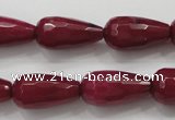 CCN1679 15.5 inches 10*20mm faceted teardrop candy jade beads wholesale