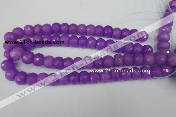 CCN168 15.5 inches 12*16mm faceted rondelle candy jade beads