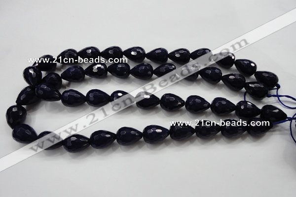 CCN1690 15.5 inches 13*18mm faceted teardrop candy jade beads wholesale