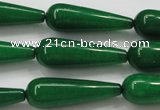 CCN1704 15.5 inches 10*30mm teardrop candy jade beads wholesale