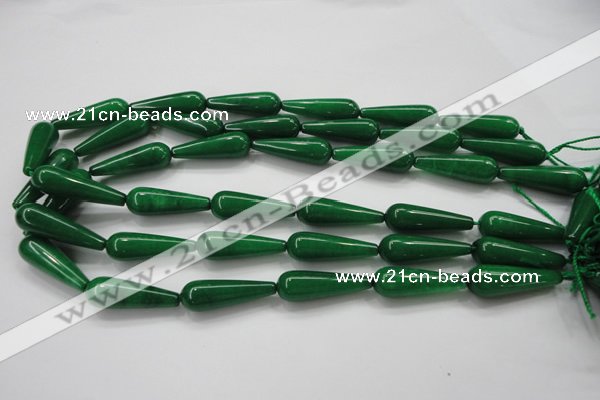 CCN1704 15.5 inches 10*30mm teardrop candy jade beads wholesale