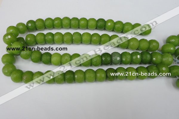 CCN171 15.5 inches 12*16mm faceted rondelle candy jade beads