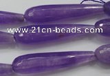 CCN1712 15.5 inches 9*40mm faceted teardrop candy jade beads wholesale