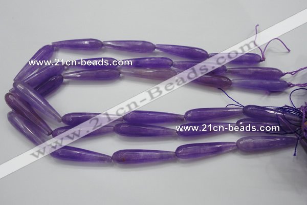 CCN1712 15.5 inches 9*40mm faceted teardrop candy jade beads wholesale