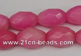 CCN180 15.5 inches 13*18mm faceted rice candy jade beads