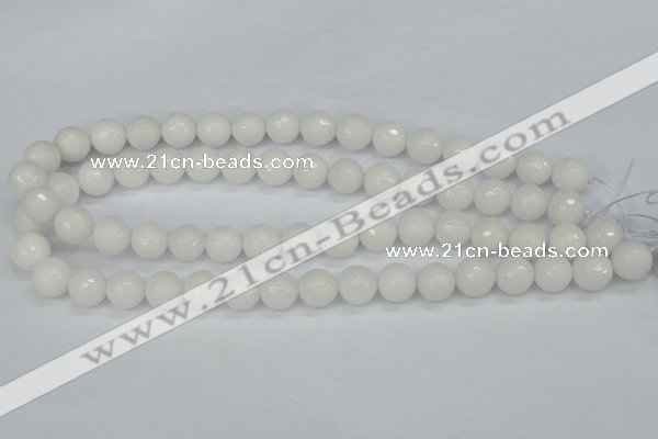 CCN1804 15 inches 12mm faceted round candy jade beads wholesale