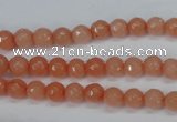 CCN1810 15 inches 4mm faceted round candy jade beads wholesale