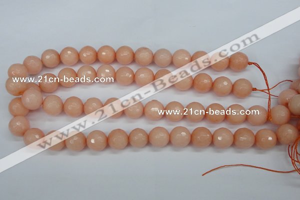 CCN1815 15 inches 14mm faceted round candy jade beads wholesale