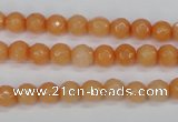 CCN1821 15 inches 6mm faceted round candy jade beads wholesale