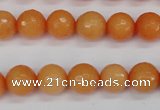 CCN1823 15 inches 10mm faceted round candy jade beads wholesale