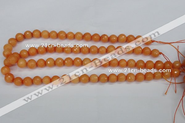 CCN1823 15 inches 10mm faceted round candy jade beads wholesale