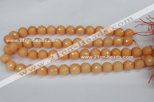 CCN1824 15 inches 12mm faceted round candy jade beads wholesale